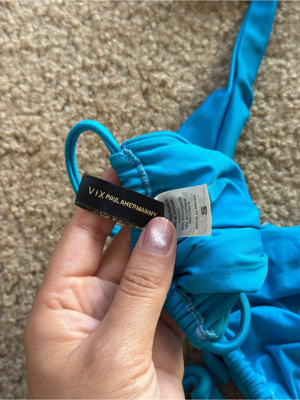 Vix Paula Hermanny Bia Blue Bikini Top S - Picture 5 of 5